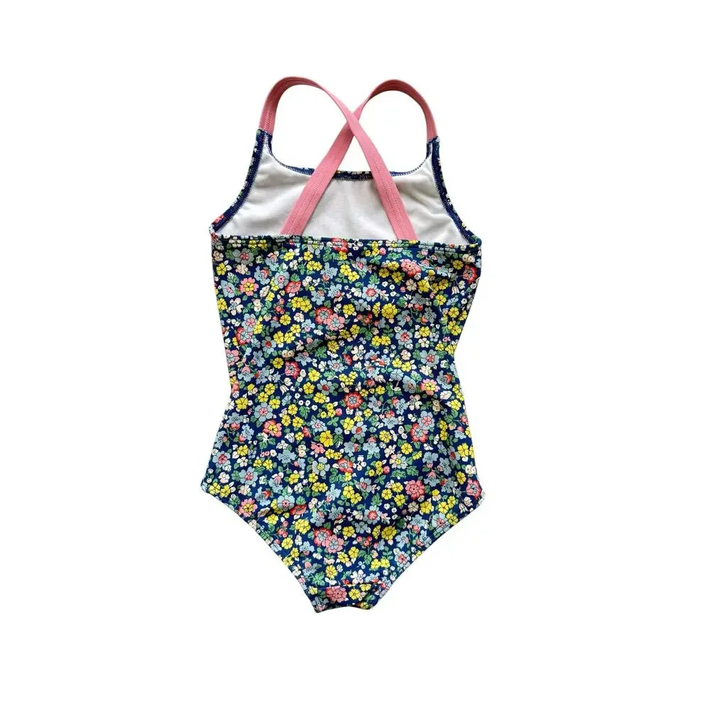 Mini Boden Floral One Piece Swimsuit Size 5-6y